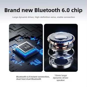 Turris Bluetooth slušalice s kuku za uho, 2026 model, dugo trajanje baterije, smanjenje buke, bežične za sport i gaming