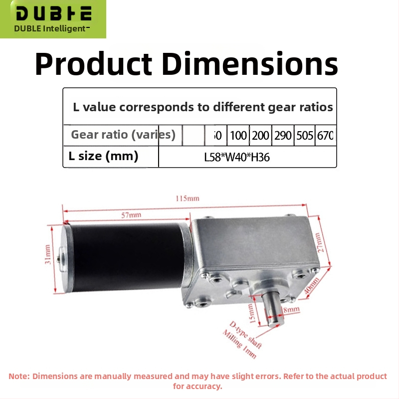 5840-31ZY DC motor s vretenovým reduktorom, 12–24V regulácia rýchlosti, samo-zamykací prevod, vysoký krútiaci moment, dvojité uloženie