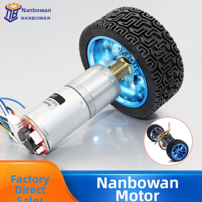 Set za pametni automobil JGA25-371: motor s reduktorom od 25 mm s enkoderom, nosač kotača i spojnik