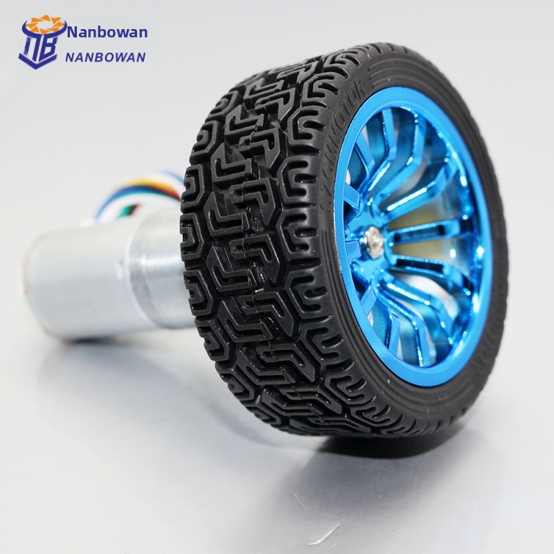Set za pametni automobil JGA25-371: motor s reduktorom od 25 mm s enkoderom, nosač kotača i spojnik