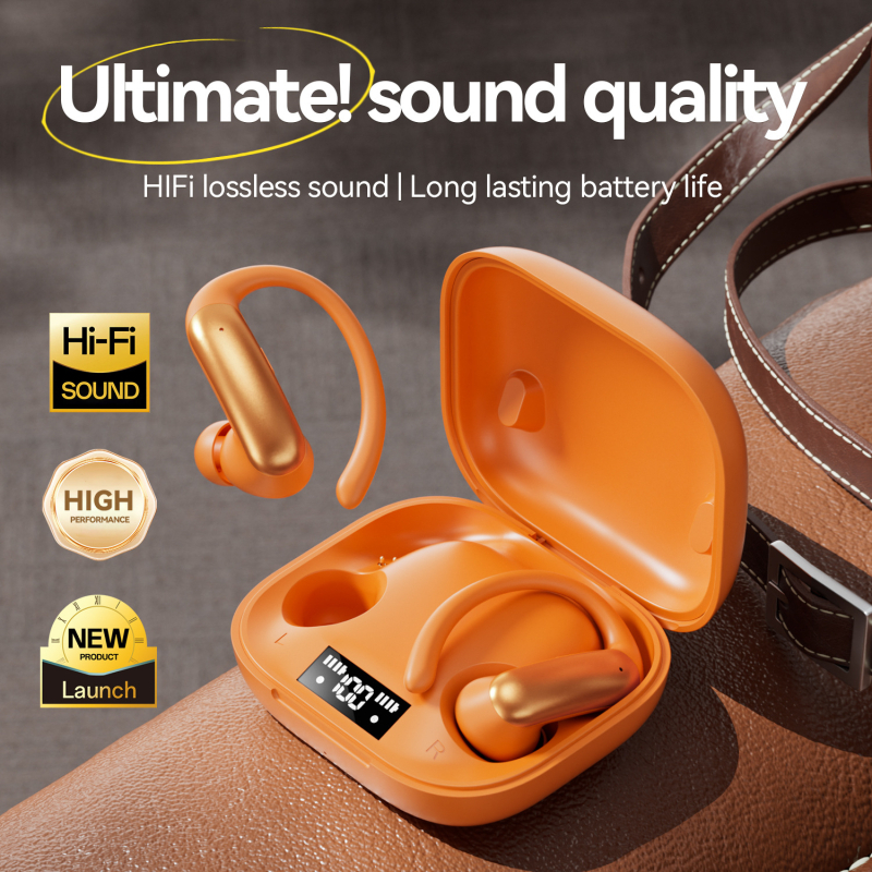 M144 bežične Bluetooth slušalice s kukom za uho i unutarnjim dizajnom, Bluetooth 6.0, domet 10 m, svjetlosni efekt disanja, trajanje baterije 4–8 sati, niska latencija za esports