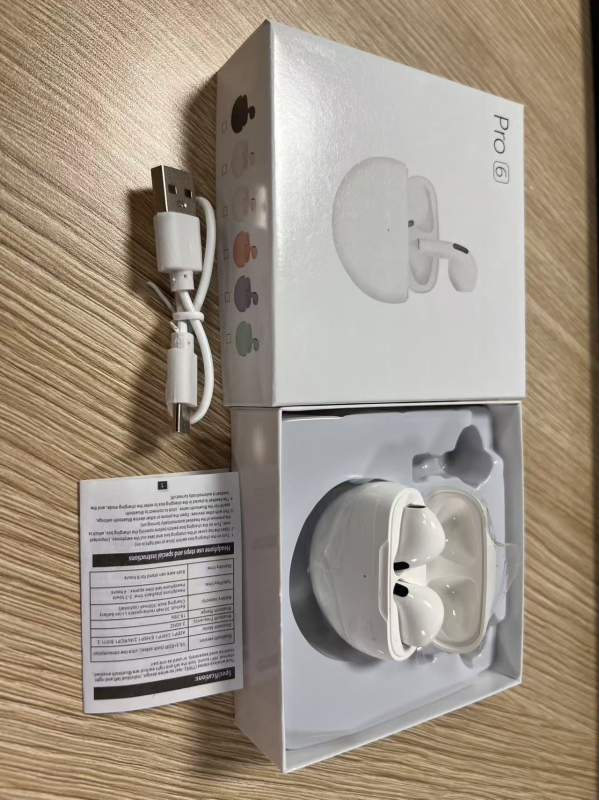 Pro6 bežične slušalice s kožnom teksturom, dizajn za trčanje – visokokvalitetan zvuk, Bluetooth 5.0, IPX4, trajanje baterije 4–8 sati