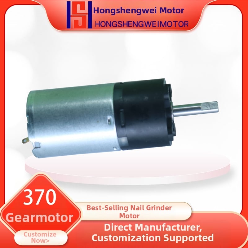370 planetárny prevodový motor, DC motor s reduktorom 24 mm pre pilník na nechty, 3V/6V/12V