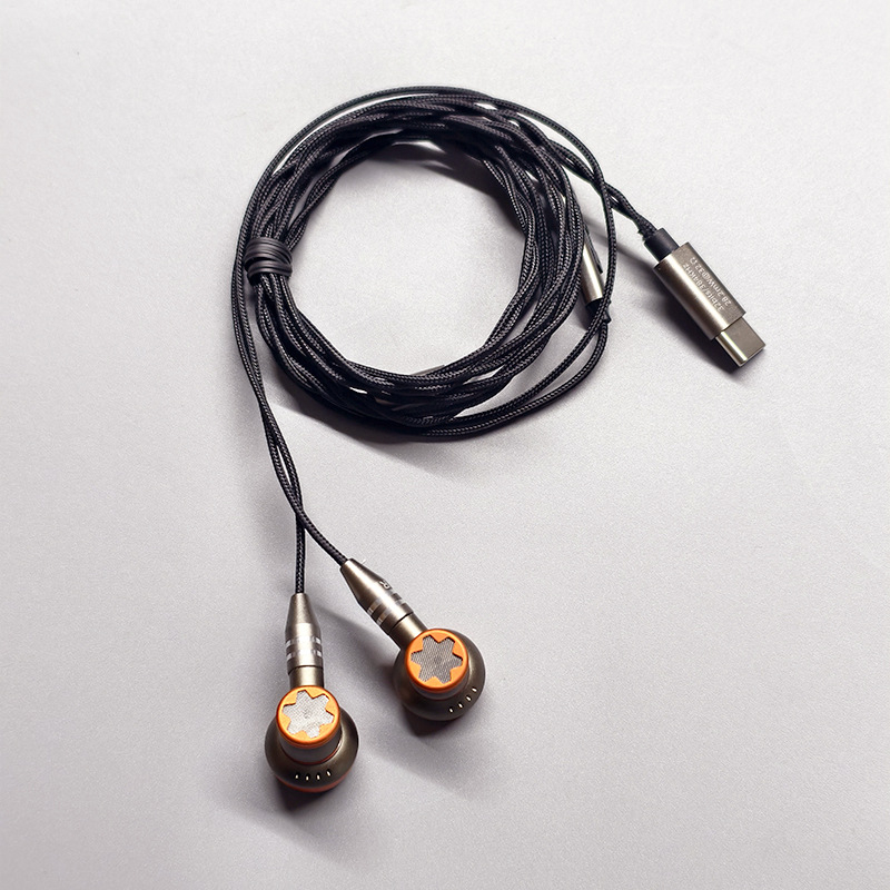 Xingqiong MMCX slušalice, žične HiFi slušalice s dvostrukim dinamičkim pogonima, polu-ušni dizajn s mikrofonom, retro stil