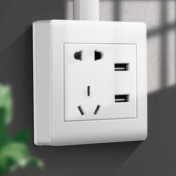 Повърхностно монтиран USB изход с 86-тип ключ-панел, два USB порта