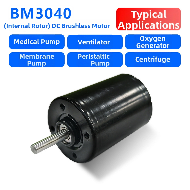 Prilagođeni 30 mm DC motor bez četkica, dvostrano usmjeren, tih mikro motor za medicinske ventilatore