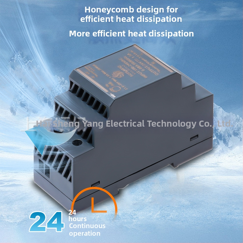 HDR-30-24V 24V индустриално превключващо захранване с пластмасов корпус, релсов монтаж, ултра тънък форм-фактор