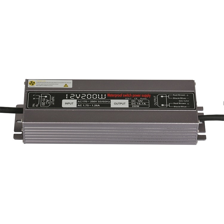 12V 200W водоустойчив LED превключващо захранване
