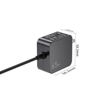 PD65W GaN adapter za prijenosna računala — kineski, američki, europski, britanski i australski standardi