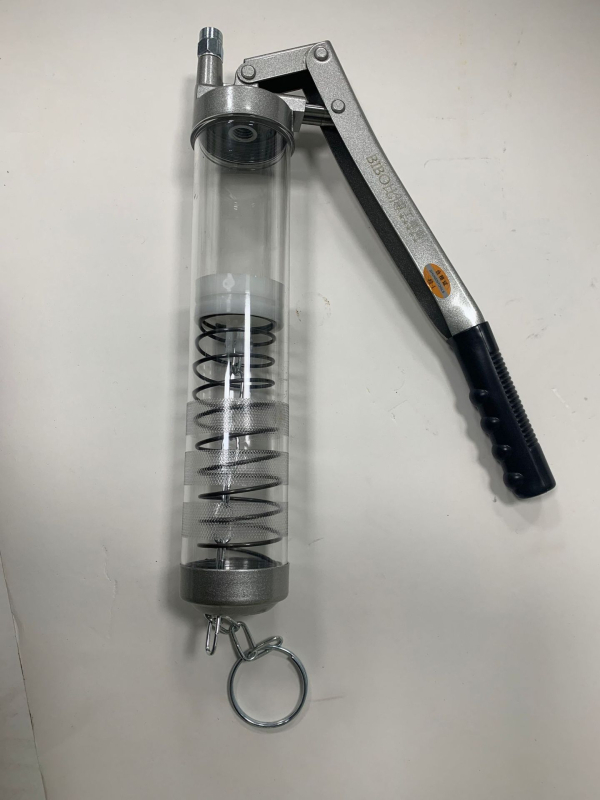 Ručni pumi mazivo za bager – dvostruka i jednostruka šipka, dvostruki piston, aluminijska legura, spremnik 800cc, ukupna duljina 365 mm