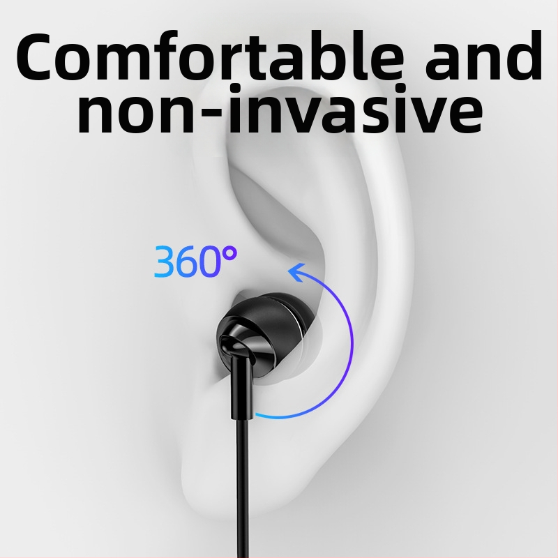 In-ear slušalice s mikrofonom, visoko kvalitetan zvuk, 6D bass, žičane, 3,5 mm, kabel 1,3 m, za karaoke i pozive