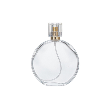 Üveg parfüm permetező, kozmetikai mintaüveg, kompakt lapos kör alakú hordozható permetező üveg, 100 ml, 50 ml, 30 ml