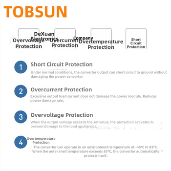 TOBSUN DC-DC menič zo 12V na 13.8V, 10A, vstup 8–40V, automobilové napájanie, regulovaný výstup