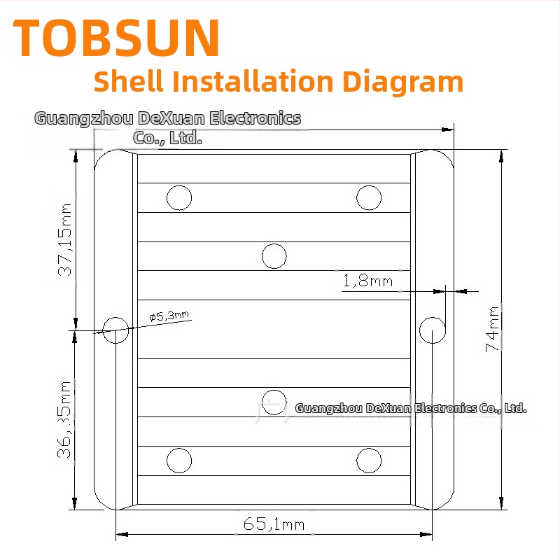 TOBSUN DC-DC menič zo 12V na 13.8V, 10A, vstup 8–40V, automobilové napájanie, regulovaný výstup