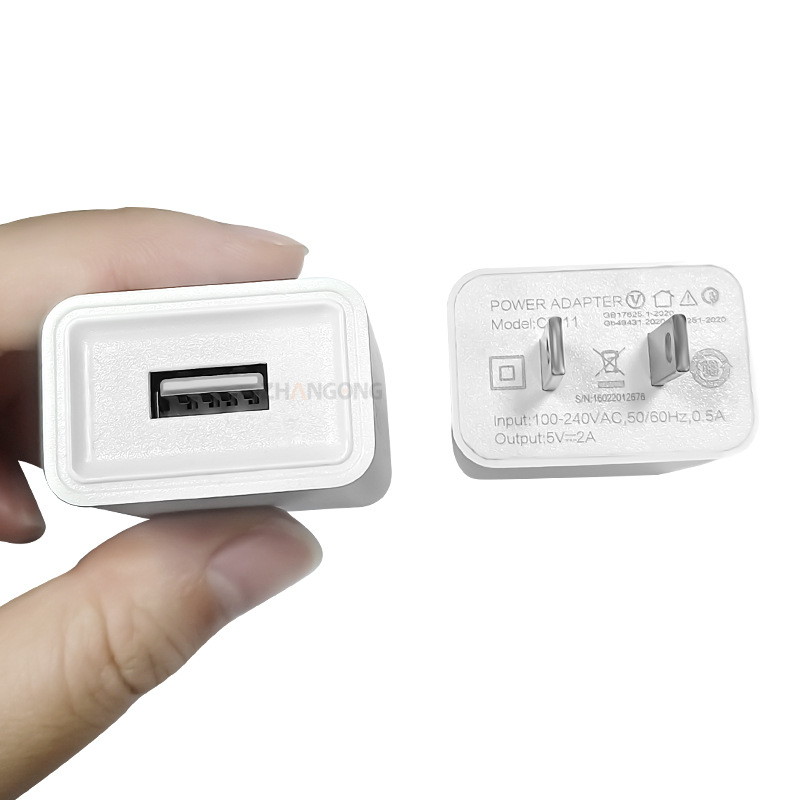 Zhan Gong 5V 2A USB punjač, certificirano napajanje s jednim portom za stolnu lampu, ventilator i telefon, 2.4