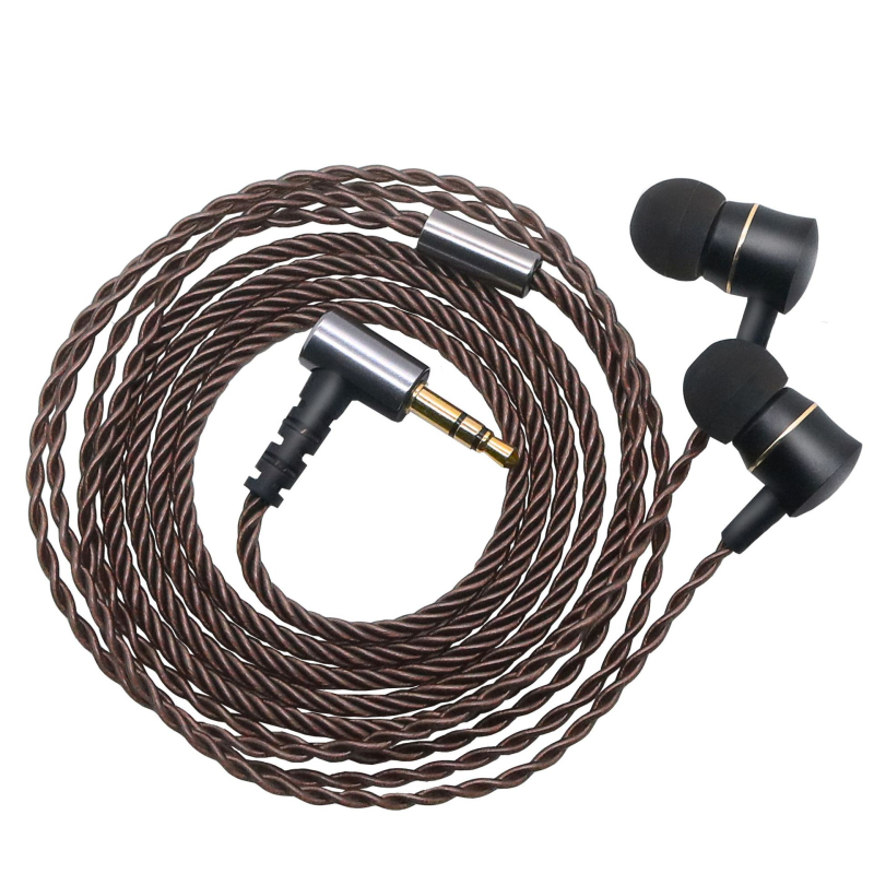Četverostruko uvijene prozirne bakrene in-ear slušalice, s 3,5 mm i Type-C digitalnim sučeljem, žičane, s dubokim basom