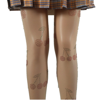 Nova pantyhose s kristalima u obliku trešnje, otporne na petljanje, mogu se izrezati na željenu duljinu, svestrani ženski donji odjevni komad