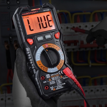 Habotest HT118D digitális multiméter kapacitásmérővel, többfunkciós villamossági karbantartó eszköz, égésgátló verzió Afrika számára