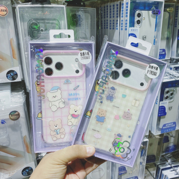 Husă pentru iPhone 17 Pro, atingere moale, desen animat în stil coreean