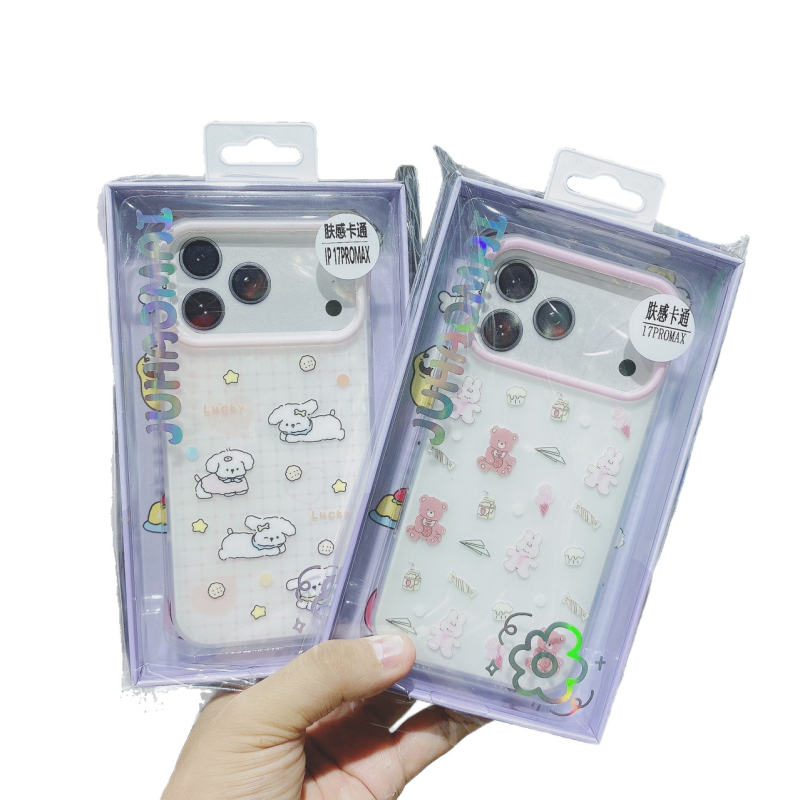 Husă pentru iPhone 17 Pro, atingere moale, desen animat în stil coreean