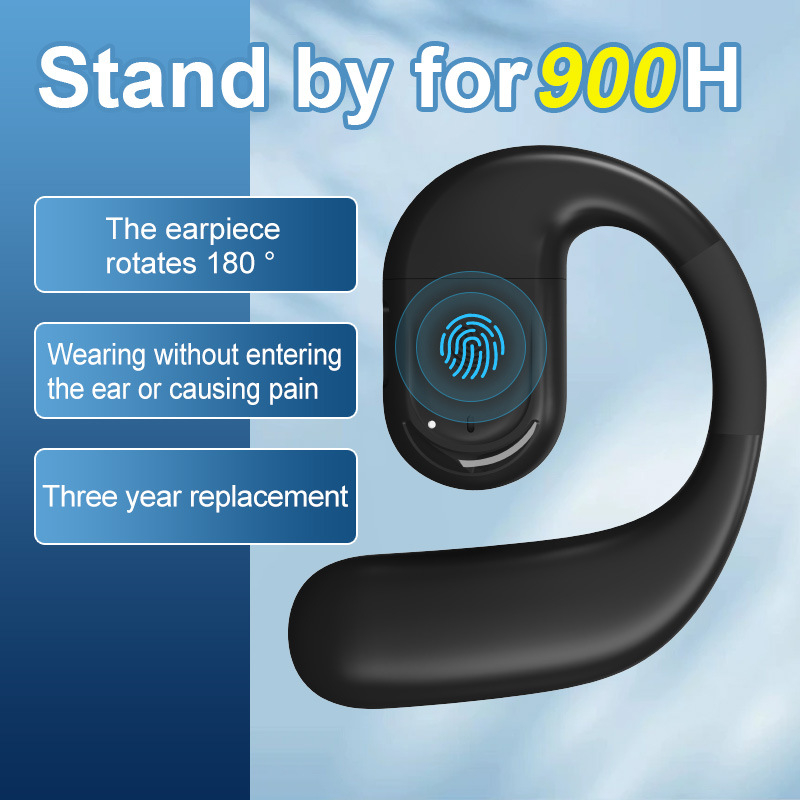 OWS Bluetooth slušalice YJ78, s kostnom vodljivosti, otvoren dizajn za sportske potrebe, bežične, za nošenje na oba uha