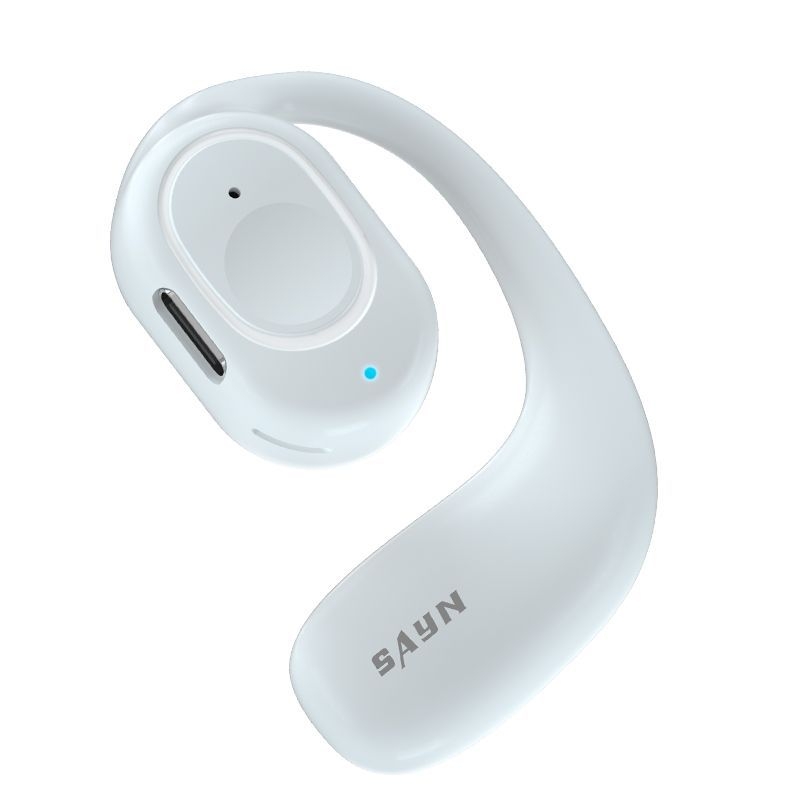 Bežične slušalice s kondukcijom zraka Bluetooth 5.3, bez umetanja u uho, kuka za uho, jednostrano stereo, dugotrajna baterija