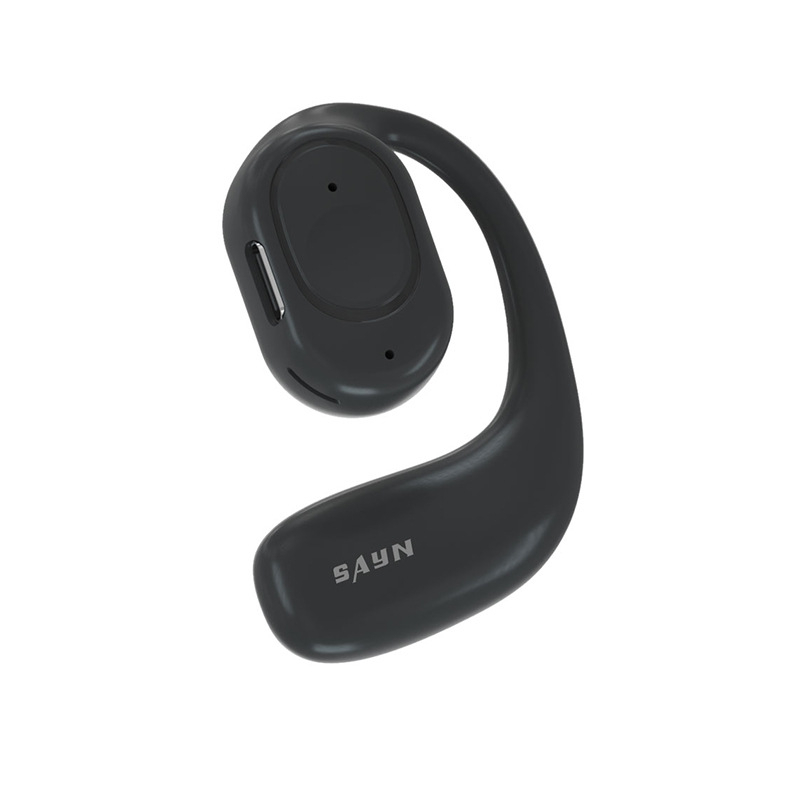 Bežične slušalice s kondukcijom zraka Bluetooth 5.3, bez umetanja u uho, kuka za uho, jednostrano stereo, dugotrajna baterija