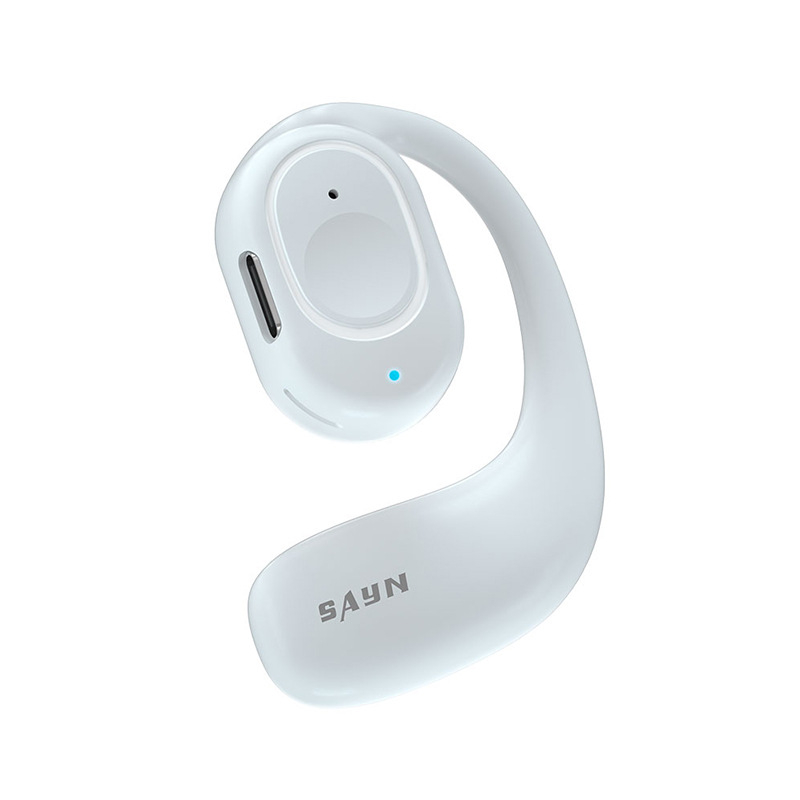 Bežične slušalice s kondukcijom zraka Bluetooth 5.3, bez umetanja u uho, kuka za uho, jednostrano stereo, dugotrajna baterija