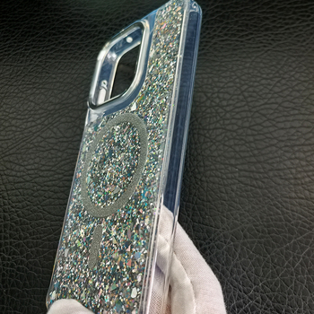 Carcasă de telefon din rășină cu sclipici pentru Apple, Samsung, Huawei — protecție anti-cădere, stilată