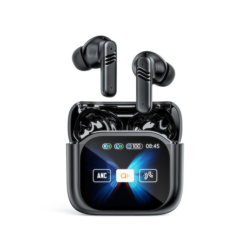 Bežične Bluetooth slušalice u uho s dodirnim zaslonom i redukcijom buke, sportski stil, stereo, Bluetooth 5.4, trajanje baterije 4–8 sati, visoka kvaliteta