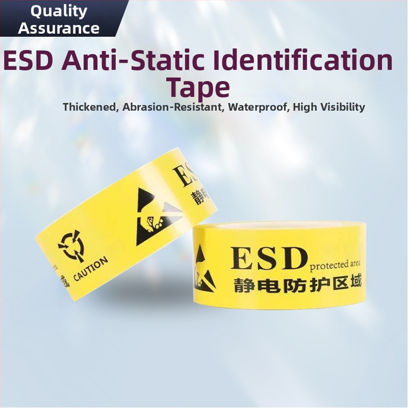 ESD traka za zonu zaštite od statičkog elektriciteta, samoljepljiva, debela, visoka adhezija, upozoravajuća oznaka