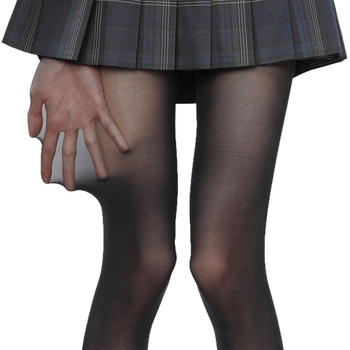 Tanke sive hulahopke za proljeće i jesen, mliječno bijele najlonke Lolita, crne velur legginse, 60D