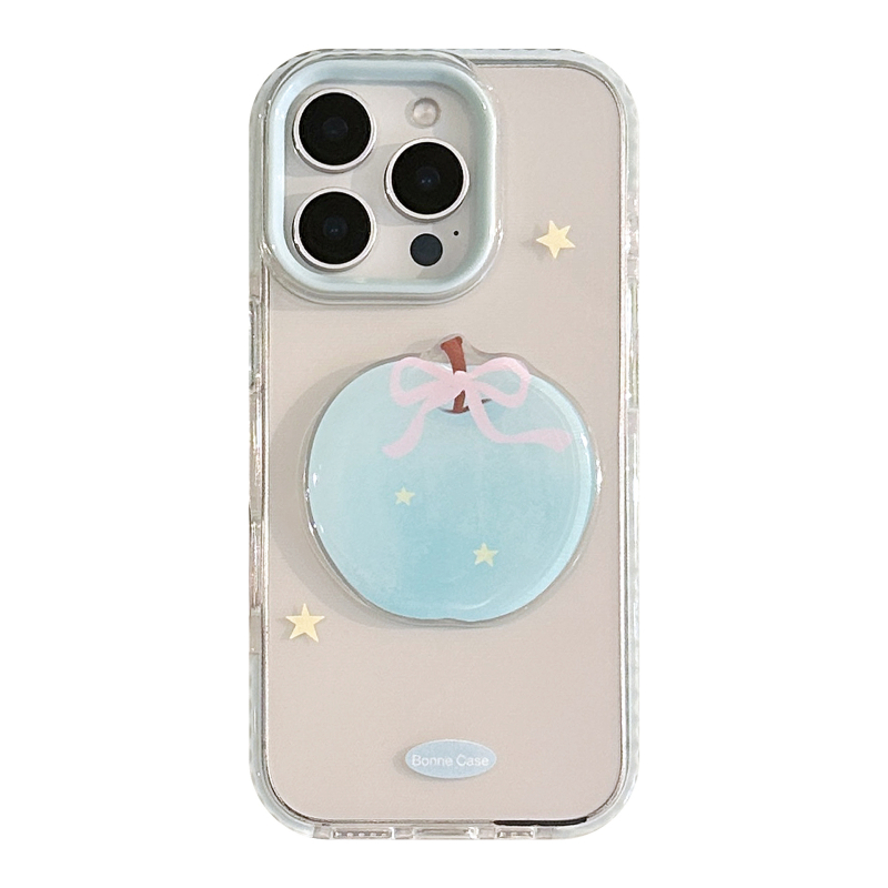 Kućište za iPhone s 3D dizajnom uljne slike, plave boje, prozirni TPU stražnji poklopac