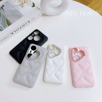 Maska za Huawei P80 Pro / P80 Ultra – TPU, motiv srca, sladak minimalistički stil