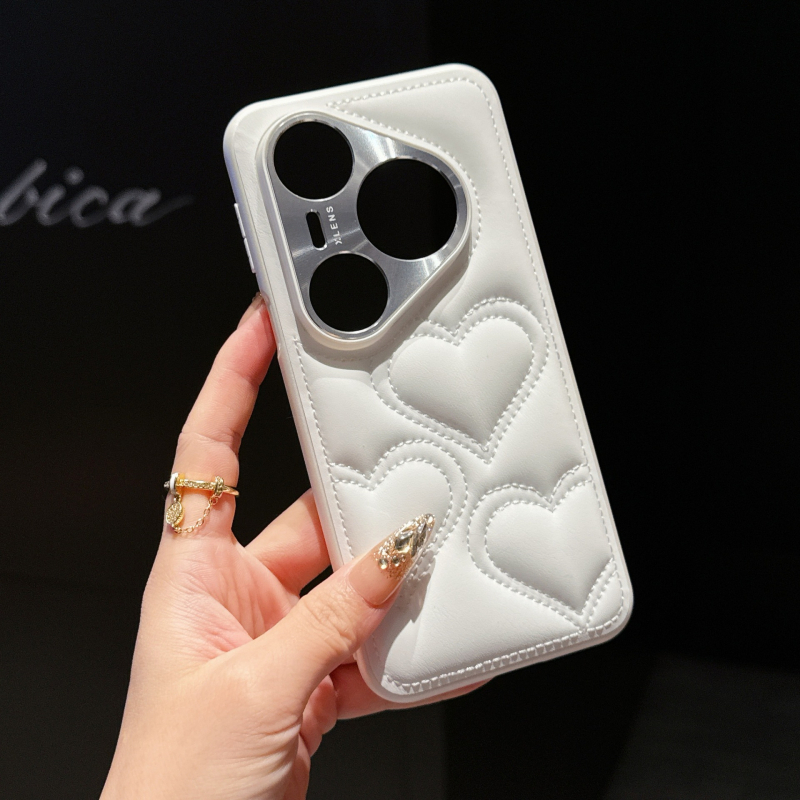 Maska za Huawei P80 Pro / P80 Ultra – TPU, motiv srca, sladak minimalistički stil