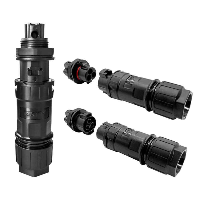 3-žilni konektor, vodootporni spojni konektor za kabel promjera 21 mm, AC 500 V, muški i ženski spojni konektor za velike kablove