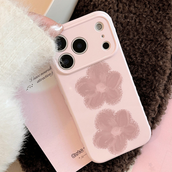 Carcasă TPU Gucci pentru iPhone 14 Pro Max, cu flori mici roz-violet, stil Instagram, textură moale