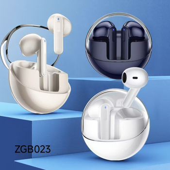 TWS pravi bežični Bluetooth slušalice, 5.3, proziran dizajn, pametno dodirivanje, ENC smanjenje buke za pozive