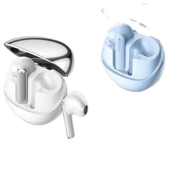 TWS pravi bežični Bluetooth slušalice, 5.3, proziran dizajn, pametno dodirivanje, ENC smanjenje buke za pozive