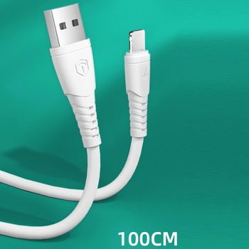 6A kabel za brzo punjenje i podatkovni kabel za Android, Type-C i Apple uređaje, s Lightning, Micro USB i Type-C priključcima, duljina 1 m, silikon, bijela