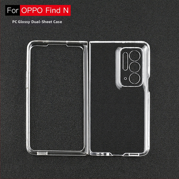 Priehľadný PC kryt OPPO Find N2 pre skladaciu obrazovku, ľavý a pravý flip kryt, presné výrezy, proti pádu, 5G kompatibilný
