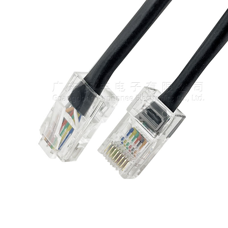 RJ45 osmojezgreni izvučni spiralni kabel s dva RJ45 konektora