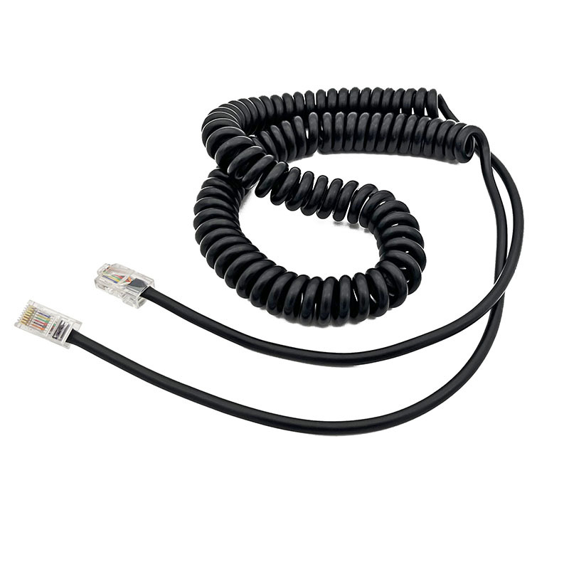 RJ45 osmojezgreni izvučni spiralni kabel s dva RJ45 konektora