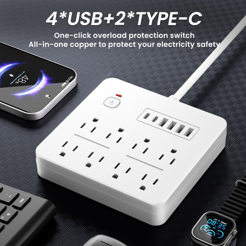 16-u-1 višenamjenski produžni priključni blok s USB za kućnu i uredsku upotrebu