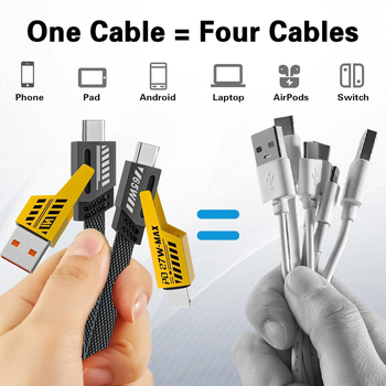Najlonski USB-C kabel za podatke s PD brzim punjenjem do 65W/27W, kompatibilan s Apple i Android uređajima, duljina 0,5–1 m.
