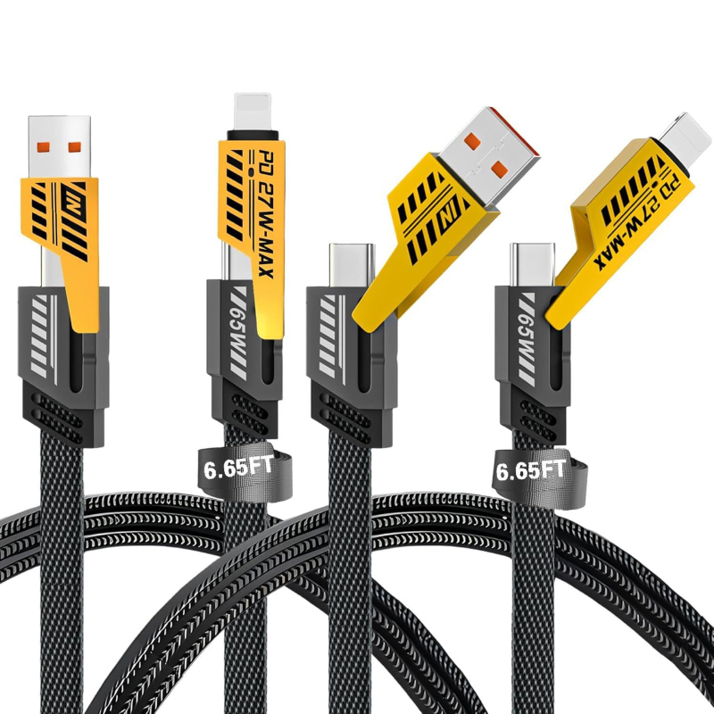 Najlonski USB-C kabel za podatke s PD brzim punjenjem do 65W/27W, kompatibilan s Apple i Android uređajima, duljina 0,5–1 m.