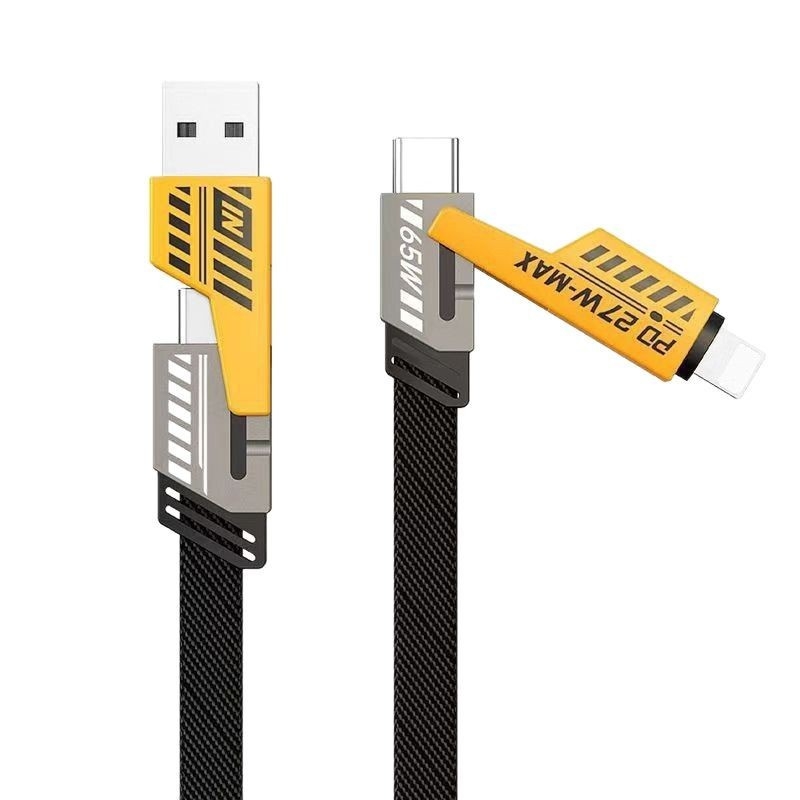Najlonski USB-C kabel za podatke s PD brzim punjenjem do 65W/27W, kompatibilan s Apple i Android uređajima, duljina 0,5–1 m.