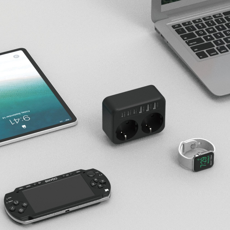Proširivač s europskom utičnicom, njemački stil, USB brzo punjenje i inteligentno punjenje, CE certifikat