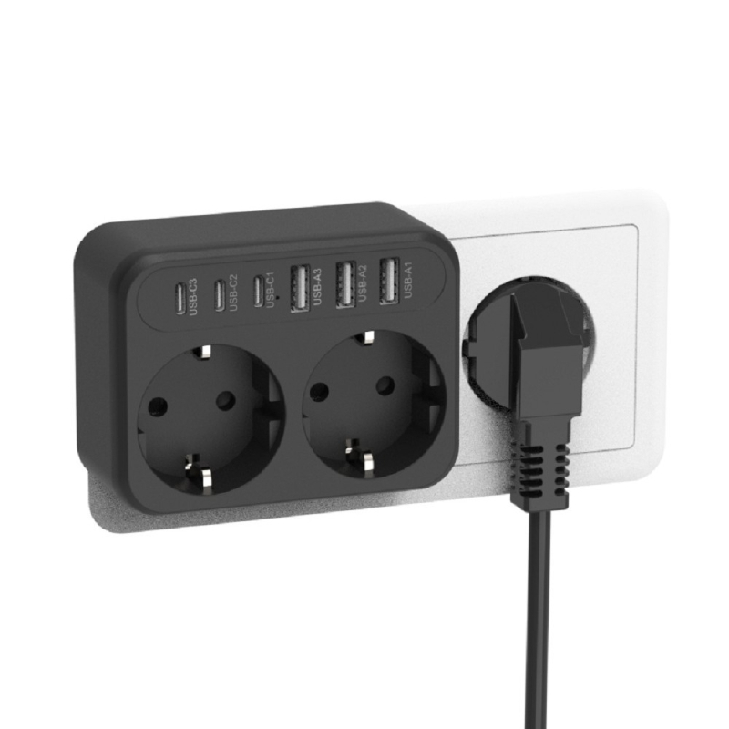 Proširivač s europskom utičnicom, njemački stil, USB brzo punjenje i inteligentno punjenje, CE certifikat