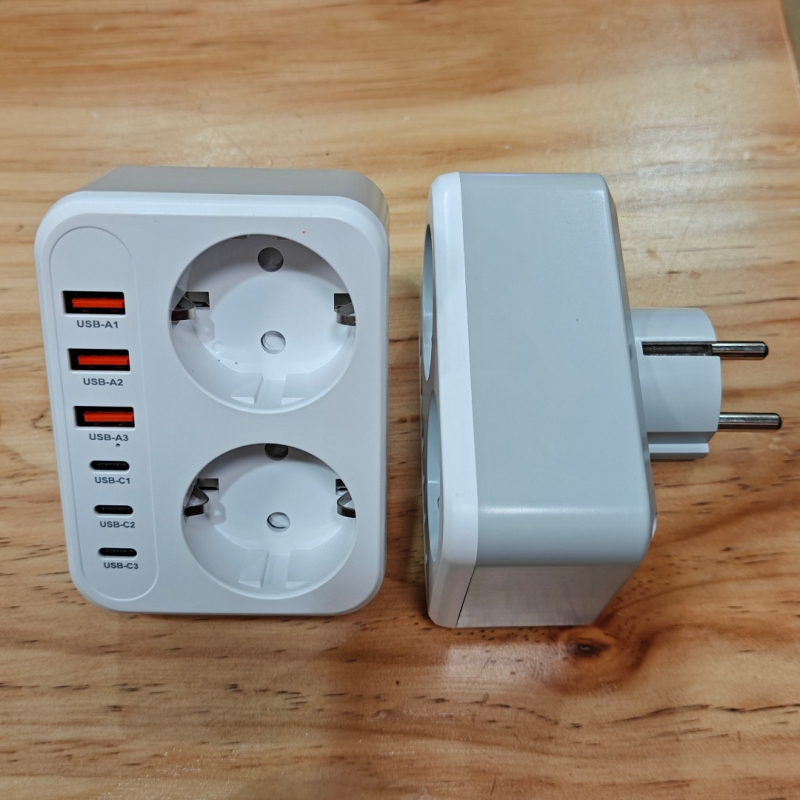 Proširivač s europskom utičnicom, njemački stil, USB brzo punjenje i inteligentno punjenje, CE certifikat